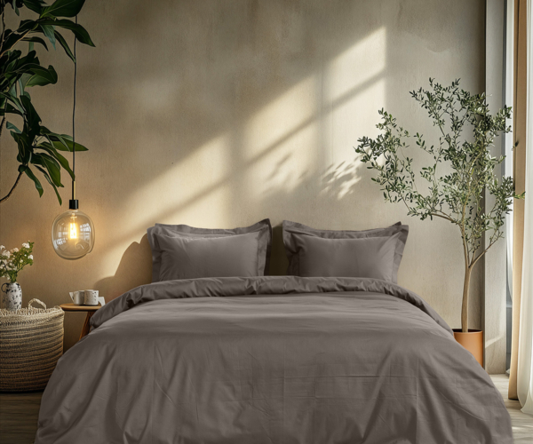 Beauty Home Ζεύγος μαξιλαροθήκες μονόχρωμες Art 1700 Harmony 52×73 Γκρι