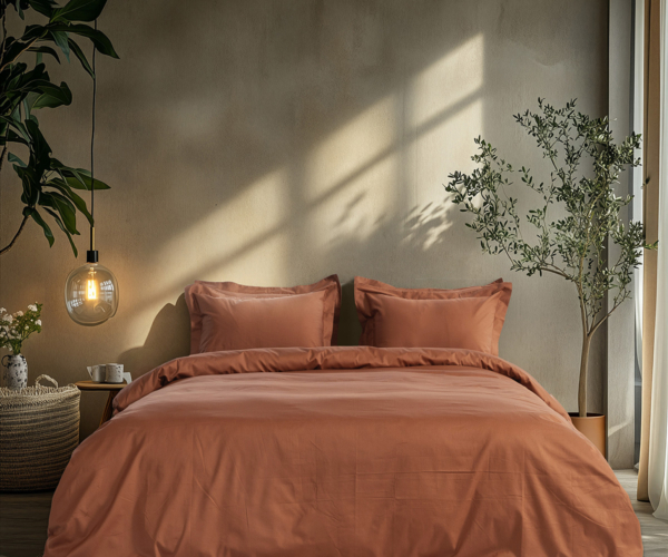 Beauty Home Ζεύγος μαξιλαροθήκες μονόχρωμες Art 1700 Harmony 52×73 Μόκα