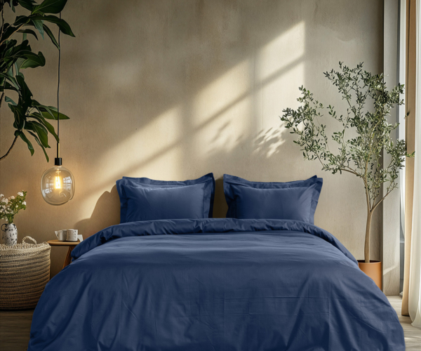 Beauty Home Ζεύγος μαξιλαροθήκες μονόχρωμες Art 1700 Harmony 52×73 Μπλε