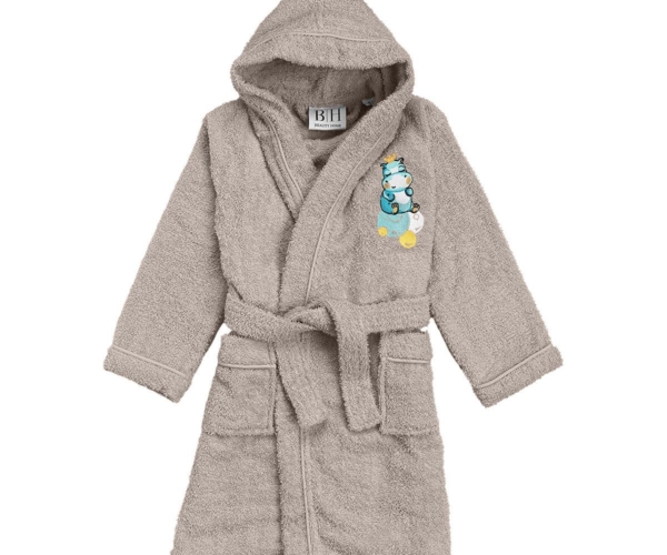 Beauty Home Μπουρνούζι βρεφικό-παιδικό Art 5424 3-4 ετών Γκρι