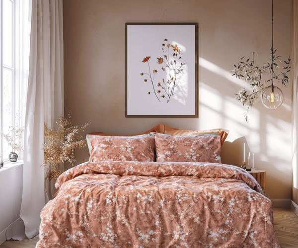 Beauty Home Σετ σεντόνια υπέρδιπλα Glory Art 12376 240×265 Κεραμιδί