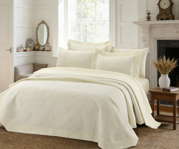 Beauty Home Σετ κουβερλί υπέρδιπλο 3τμχ Promise Art 12499 230×250 Εκρού