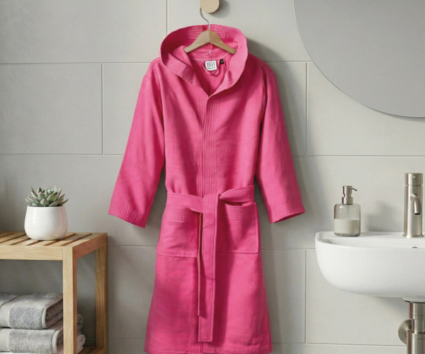 Beauty Home Μπουρνούζι με κουκούλα Mojo Art 3471 Ματζέντα XS