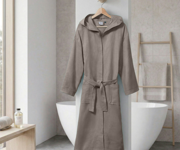 Beauty Home Μπουρνούζι με κουκούλα Mojo Art 3474 Γκρι