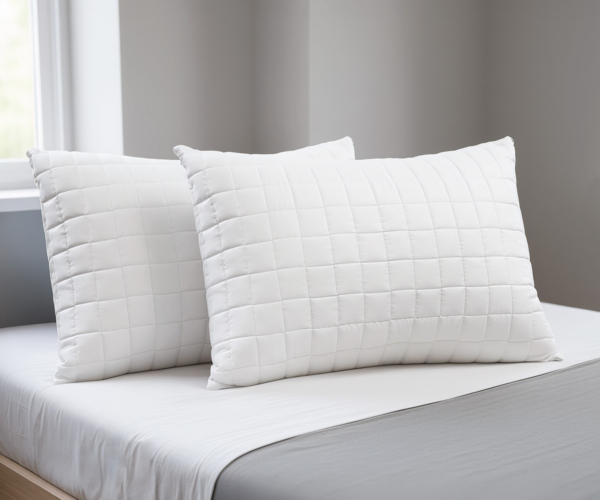 Beauty Home Ζεύγος προστατευτικές μαξιλαροθήκες Micro Καπιτονέ Art 4401 50×80 Λευκό